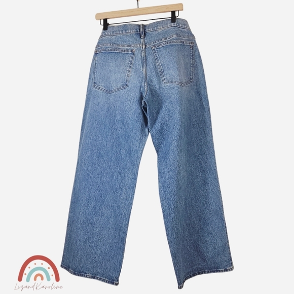 New! Madewell The Maternity Side Panel Perfect Vintage Wide Leg Jean Enmore Wash - Picture 3 of 11